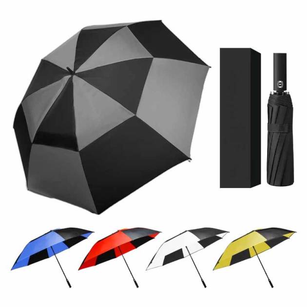 Parapluie droit de 21 pouces avec poignée en plastique, parapluie pliant transparent pas cher, coupe-vent pour la pluie.