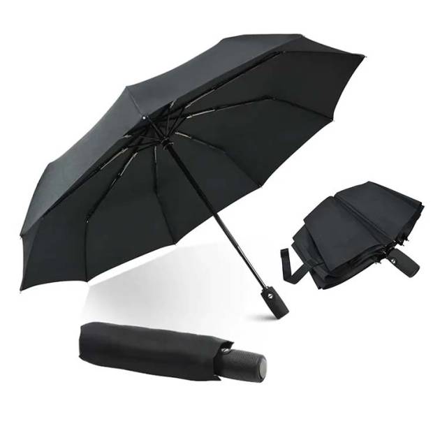 Parapluie multicolore, 3 plis, ouverture automatique, résistant à l'eau et aux UV, pour le soleil et la pluie.